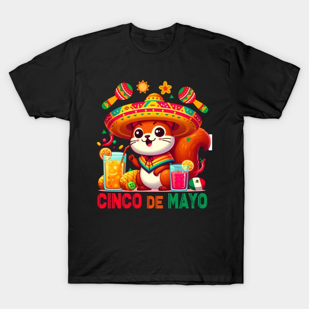 Cinco De Mayo Niche Funny Mexican Cat Lover Fiesta Party Cute T-Shirt by inksplashcreations